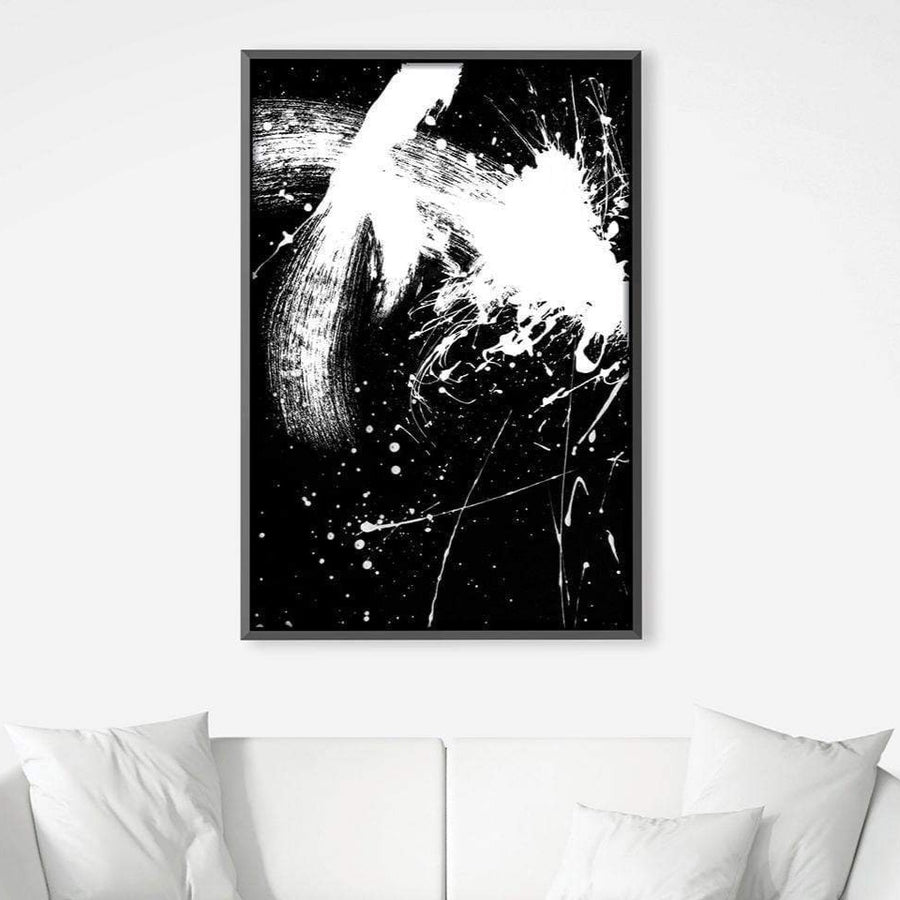 Blanc Paint Canvas Art Clock Canvas