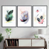 Blooming Abstract Canvas Art Clock Canvas