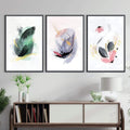 Blooming Abstract Canvas Art Clock Canvas