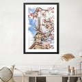 Blossom Paris Print Art 30 x 45cm / Unframed Canvas Print Clock Canvas