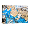 Blue Abstract Canvas Art Clock Canvas