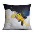 Blue Composition Cushion Cushion Cushion Square Clock Canvas