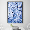Blue Flowers Canvas Art Clock Canvas