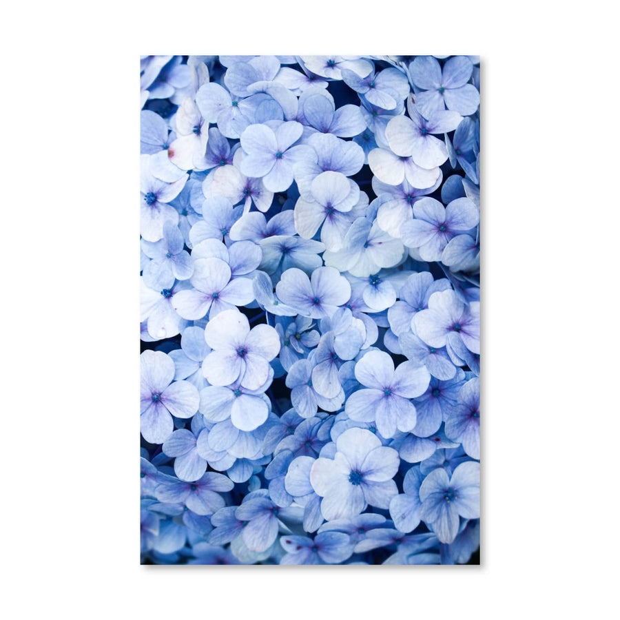 Blue Flowers Canvas Art Clock Canvas