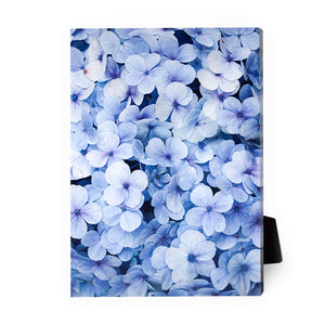 Blue Flowers Desktop Canvas Desktop Canvas 13 x 18cm Clock Canvas