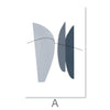 Blue Gray Abstract Canvas Art A / 40 x 50cm / Unframed Canvas Print Clock Canvas
