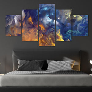 Blue Heaven Canvas - 5 Panel Art Large (150cm) / Standard Gallery Wrap Clock Canvas