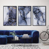 Blue Impression Canvas Art Clock Canvas