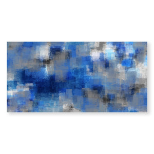 Blue Layers Canvas Art Clock Canvas