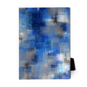 Blue Layers Desktop Canvas Desktop Canvas 13 x 18cm Clock Canvas