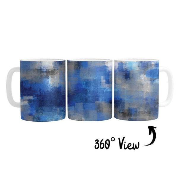 Blue Layers Mug Mug White Clock Canvas