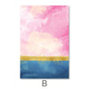 Blue Meets Pink Canvas Art B / 40 x 50cm / No Board - Canvas Print Only Clock Canvas