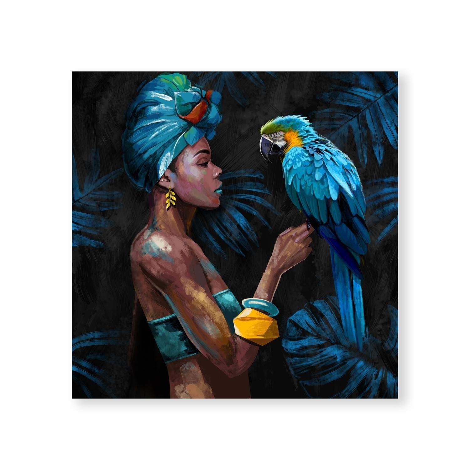 Blue Patience Canvas Art Clock Canvas