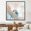 Blue Pollen Oil Painting Oil 30 x 30cm / Oil Painting Clock Canvas