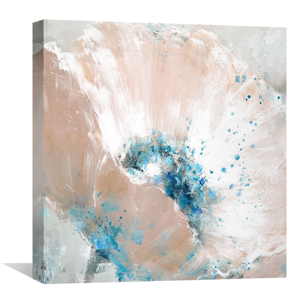 Blue Pollen Oil Painting Oil Clock Canvas