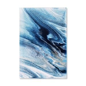 Blue Smoke And Wave Canvas Art Clock Canvas