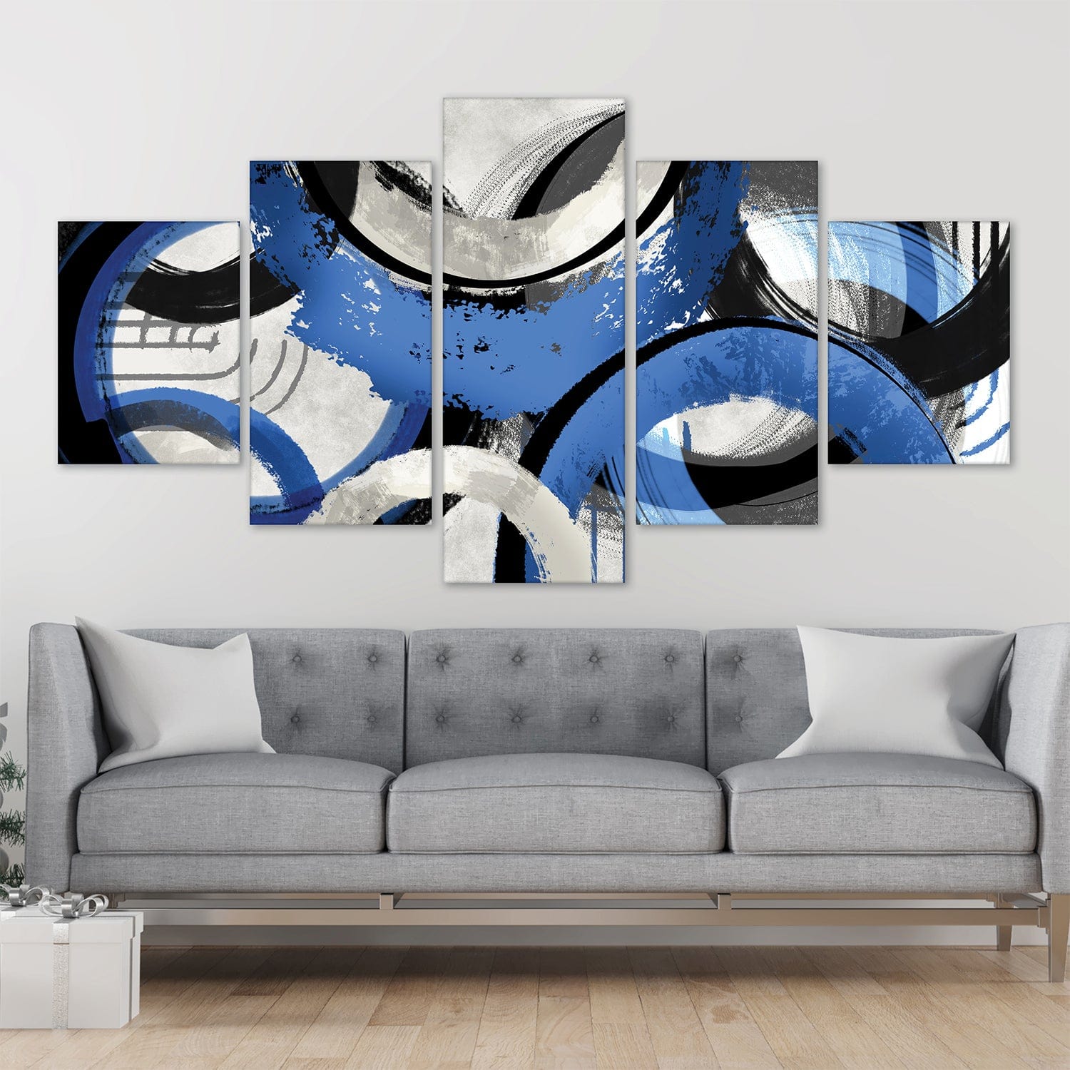 Blue Swirls Canvas - 5 Panel product thumbnail