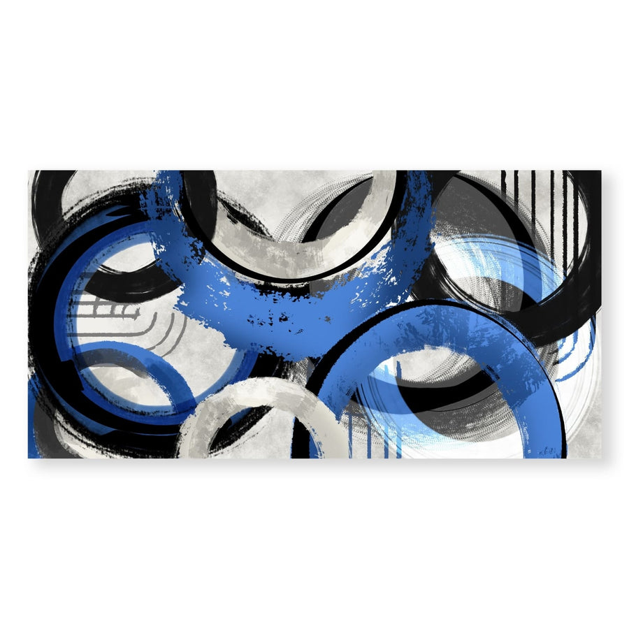 Blue Swirls Canvas Art Clock Canvas