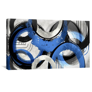 Blue Swirls Canvas Art Clock Canvas