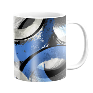 Blue Swirls Mug Mug White Clock Canvas