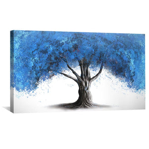 Blue Willow Canvas Art 50 x 25cm / Unframed Canvas Print Clock Canvas