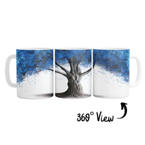 Blue Willow Mug Mug White Clock Canvas