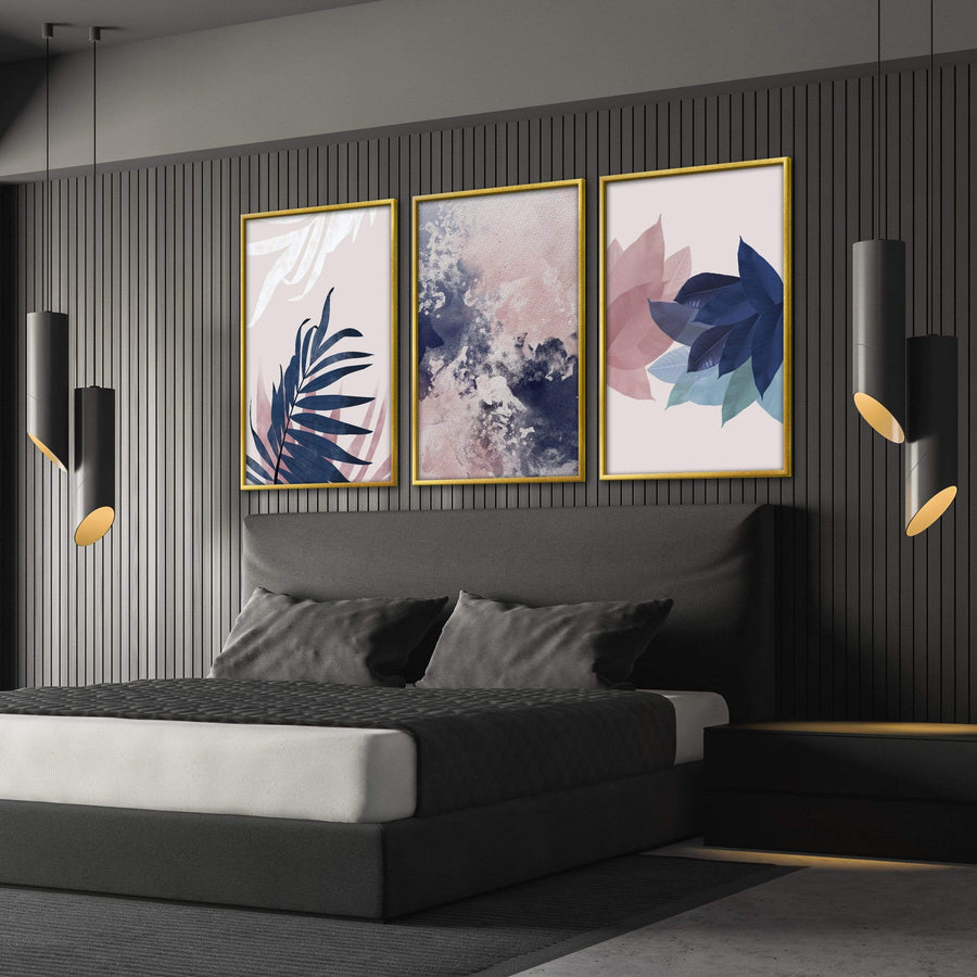 Blush Water Canvas Art Clock Canvas