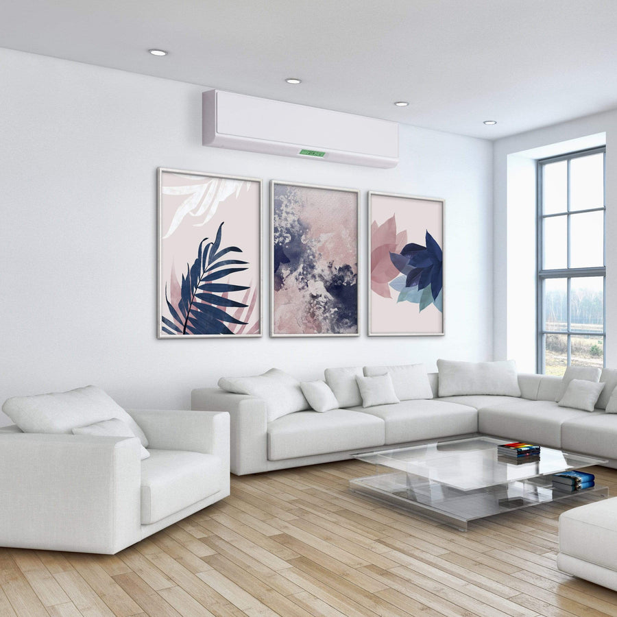 Blush Water Canvas Art Clock Canvas