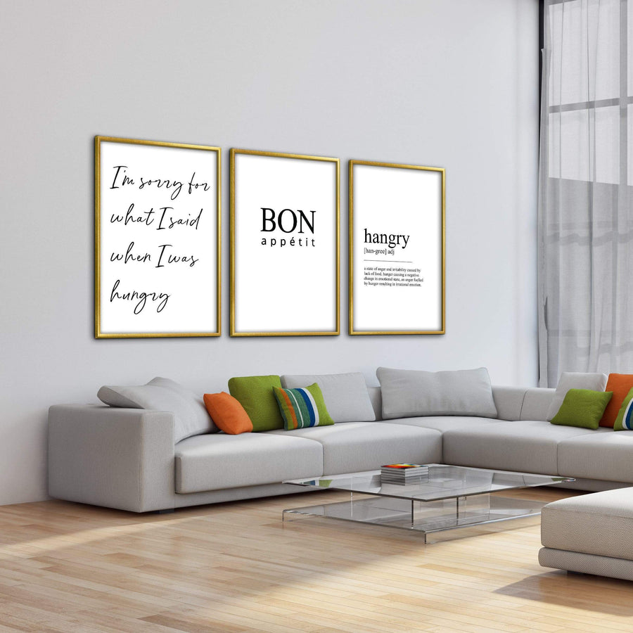 Bon Appetit Canvas Art Clock Canvas