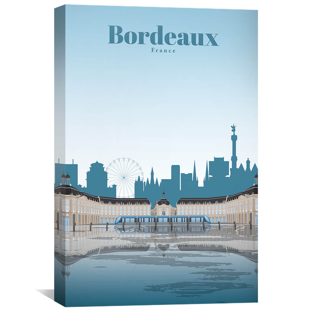 Bordeaux Canvas - Studio 324 Art 30 x 45cm / Unframed Canvas Print Clock Canvas