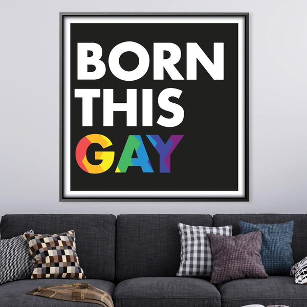 Born this Gay Canvas Art Clock Canvas