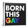 Born this Gay Canvas Art 30 x 30cm / Unframed Canvas Print Clock Canvas