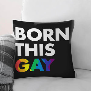 Born this Gay Cushion Cushion Cushion Square Clock Canvas