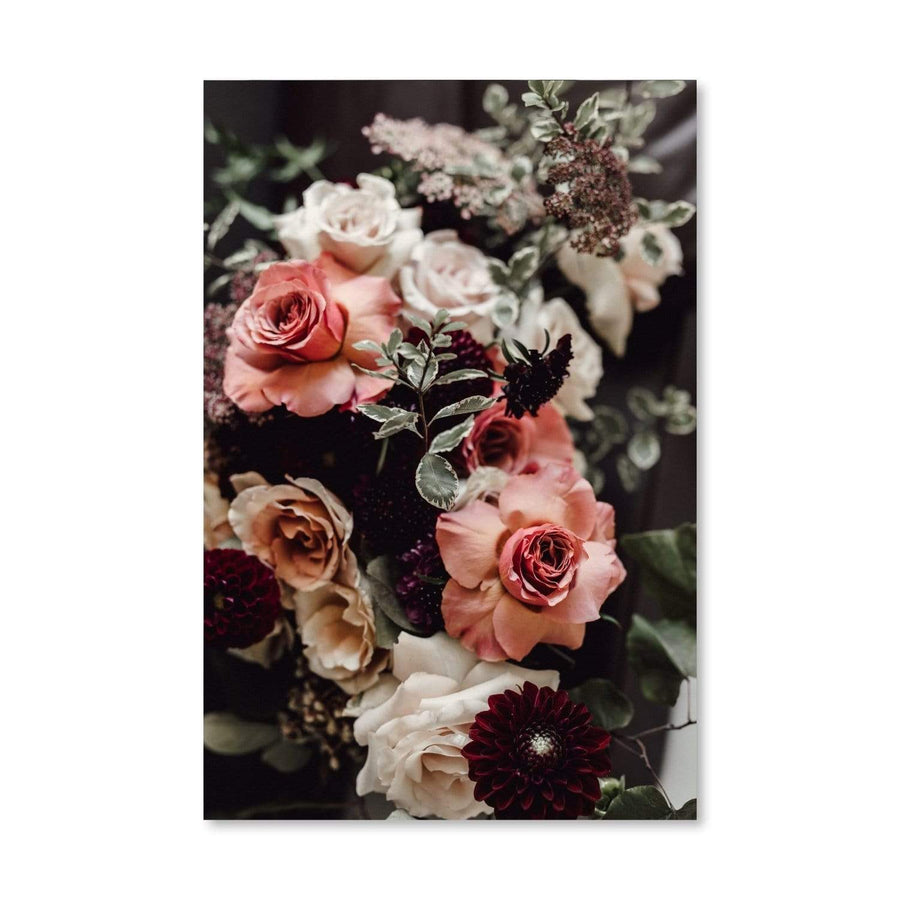 Bouquet of Flowers Canvas Art Clock Canvas