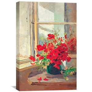 Bouquet of Poppies Canvas Art Clock Canvas