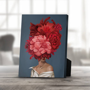 Bouquet Woman A Desktop Canvas Desktop Canvas 20 x 25cm Clock Canvas