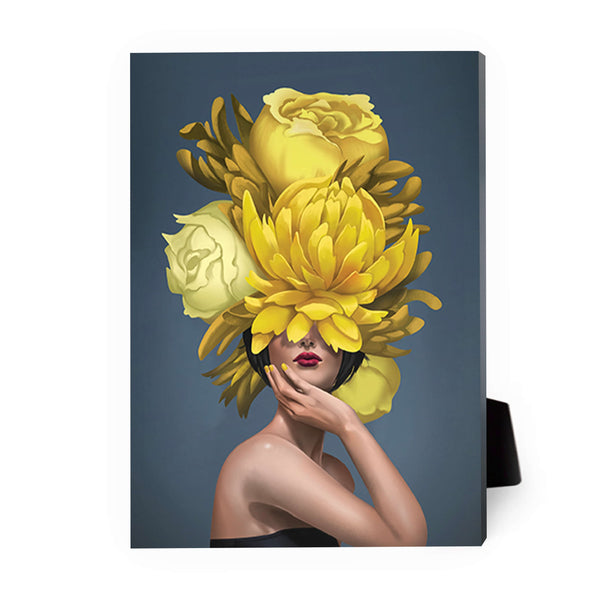 Bouquet Woman B Desktop Canvas Desktop Canvas 13 x 18cm Clock Canvas