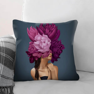 Bouquet Woman C Cushion Cushion Cushion Square Clock Canvas