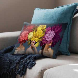 Bouquet Woman Cushion Cushion Cushion Landscape Clock Canvas