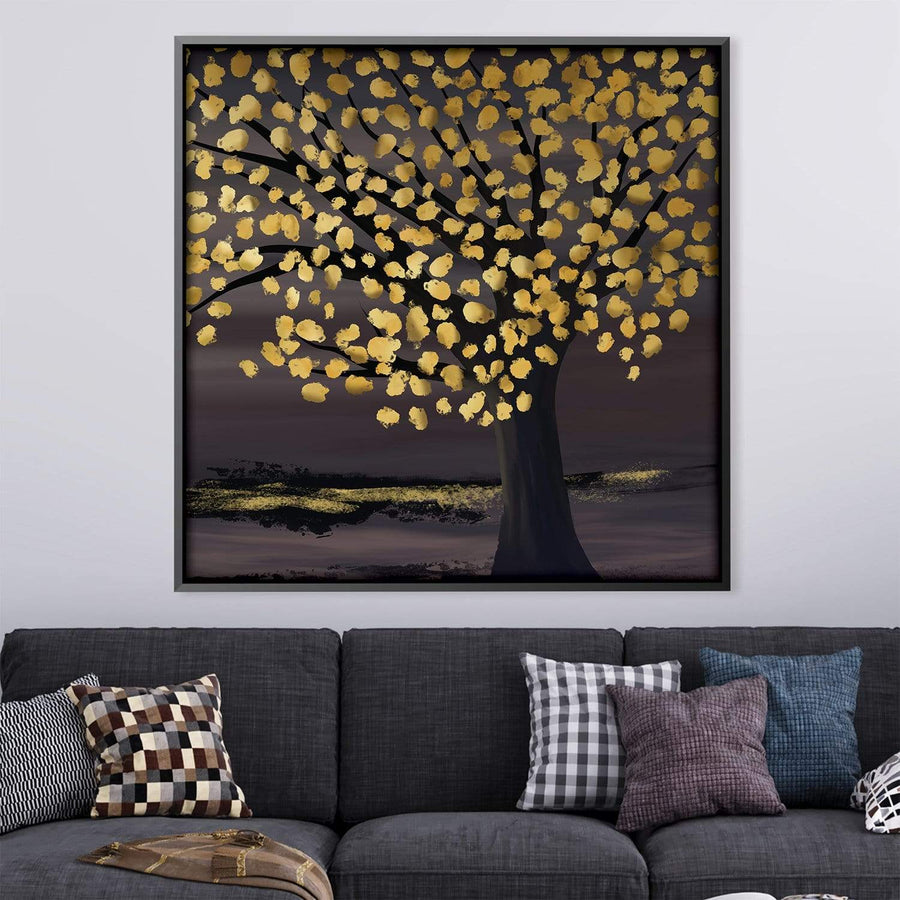 Brightened Leaves Canvas Art Clock Canvas