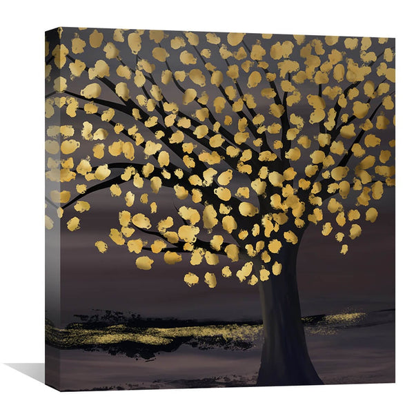 Brightened Leaves Canvas Art 30 x 30cm / Unframed Canvas Print Clock Canvas