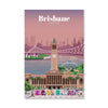 Brisbane Canvas - Studio 324 Art Clock Canvas