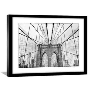 Brooklyn Bridge Print Art 45 x 30cm / Unframed Canvas Print Clock Canvas