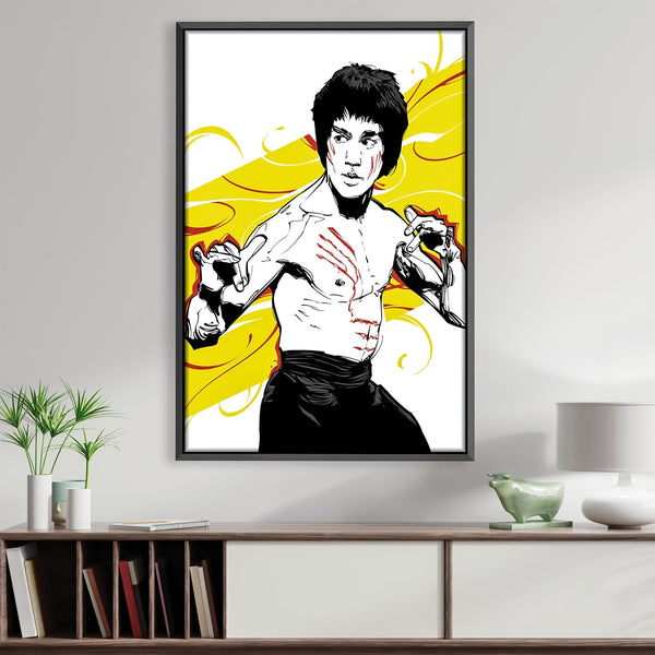 Bruce Lee 3 Canvas Art Clock Canvas