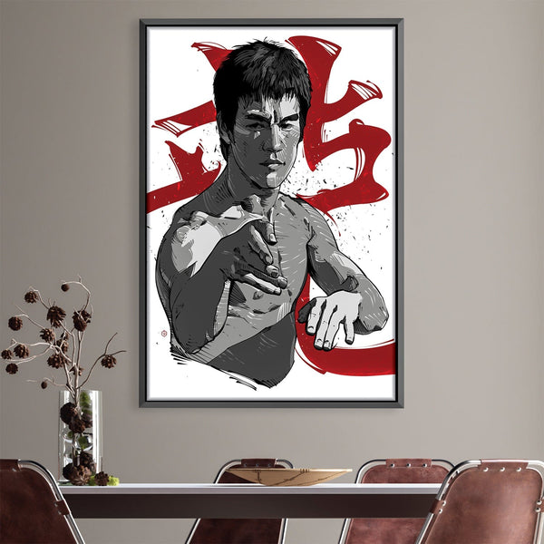 Bruce Lee 4 Canvas Art Clock Canvas