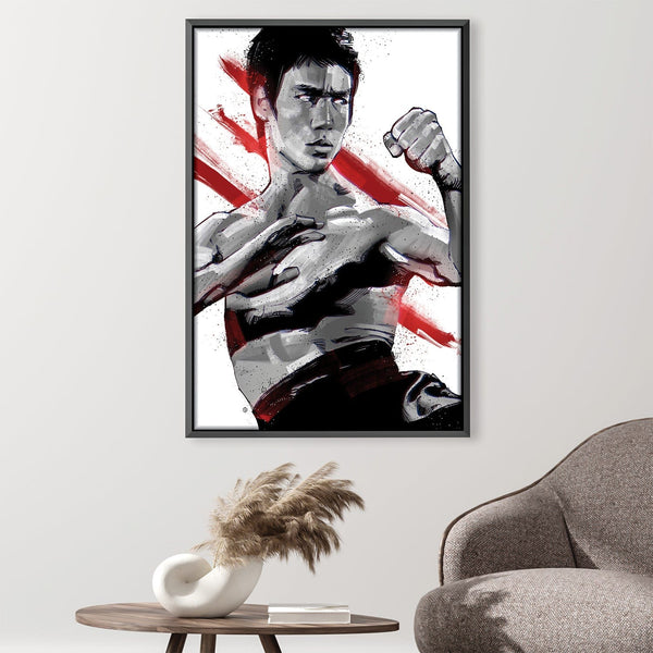 Bruce Lee 5 Canvas Art Clock Canvas