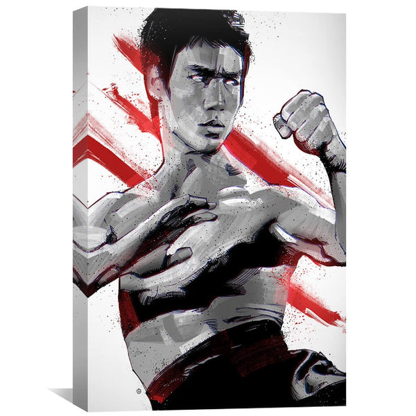 Bruce Lee 5 Canvas Art 30 x 45cm / Unframed Canvas Print Clock Canvas