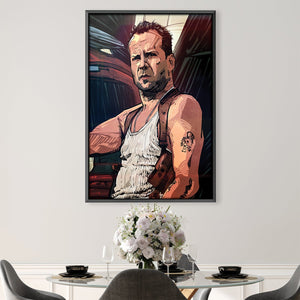 Bruce Willis Canvas Art 30 x 45cm / Unframed Canvas Print Clock Canvas
