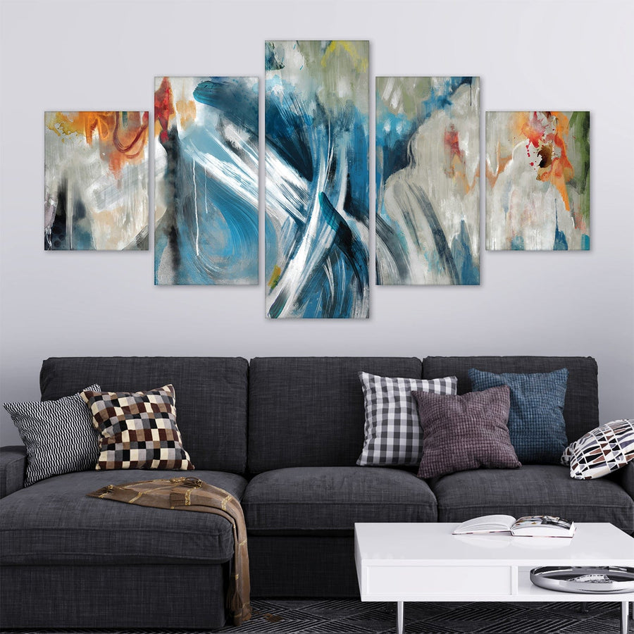 Brush of the Artist Canvas - 5 Panel Art 5 Panel / Large / Standard Gallery Wrap Clock Canvas
