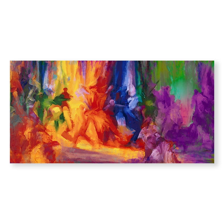Brushed Collage Canvas Art Clock Canvas